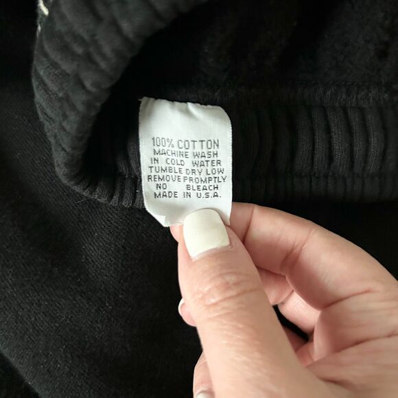 Riley Vintage All Patched Up Sweatpants in Black Racing Patches Size Medium - Picture 5 of 5